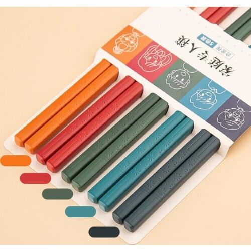 Alloy Chopsticks, Five-color Chopsticks, Household Non-slip Household Chopsticks, Japanese-style High Temperature Resistant