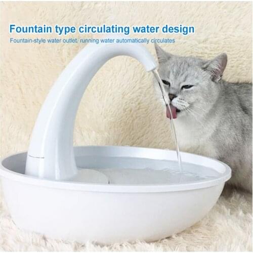 Quiet Automatic Electrnic Water Fountain For Cat And Dog Swan Pet Drinking Fountain Pet Drinking Fountain Water Dispenser 2.34L