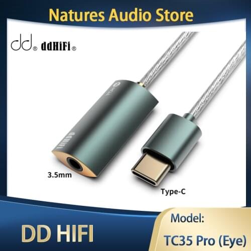 DD ddHiFi TC35 Pro (Eye) TypeC / Light-ning to 3.5mm Portable Decoder,DAC ES9281AC Pro Chip, Support MQA / Native DSD 512