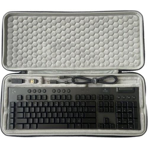 Portable Protective Case For G913 TKL G913 Mechanical Keyboard Storage Shockproof Compressive Elastic Sponge Zip Keyboard Bag