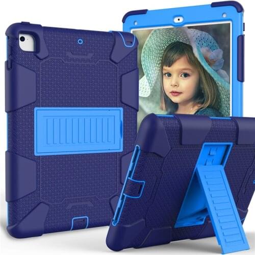 Shockproof Back Cover For iPad 5/6 Generation Pro 9.7 Hard PC Soft Silicone Skin Holder Heavy Armour Case For iPad 5th/6th Air 2
