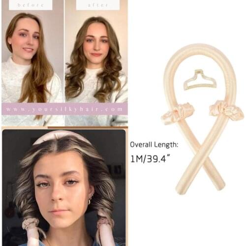 Heatless Hair Roller Lazy Sleeping Curly Hair Curling Stick Big Wave Pearl Cotton Hair Curler Portable DIY Hair Styling Tools