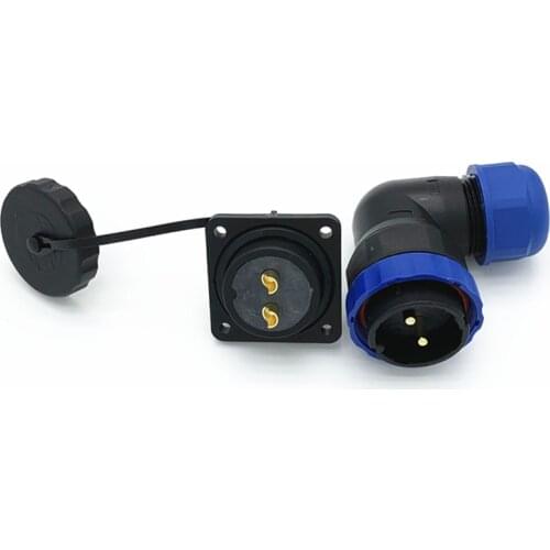 SP28 Aviation Plug IP68 L Type Square socket waterproof connector 2/3/6/9/12/16/19/22/24/26Pin Industrial Wire Connectors