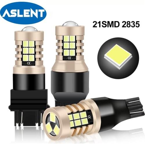 2pcs P21W 1156 BA15S BAU15S PY21W DRL LED Bulbs 12V 6500K White Red 7443 7444 T20 W21/5W LED Light For Lada Kalina Granta Vesta