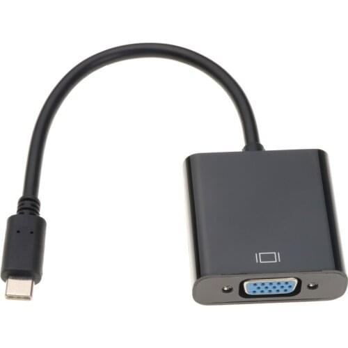 Type C to VGA female cable converter USB 3.1 to VGA audio converter adapter for Macbook 12-inch Chromebook Pixel Lumia 950XL