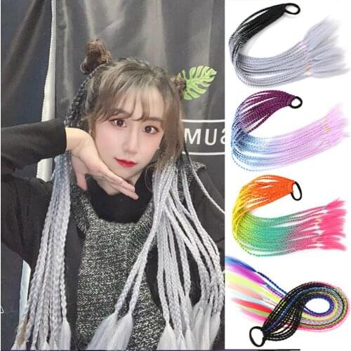 Therasia Twist Braid Rope Headdress Rubber Band Hair Accessories Kids Wig Headband Girls Braiding Hair Rope Headdress Girl Gift