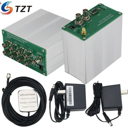 TZT 10MHZ SINE WAVE GPS DISCiPLINED CLOCK GPSDO + Distribution amplifier OCXO