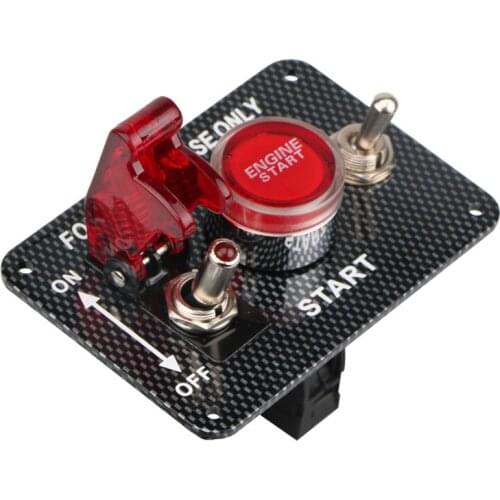YOLU DC12V Universal switch panel for racing car Ignition Switch+toggle quick off switch start button with Indicator light