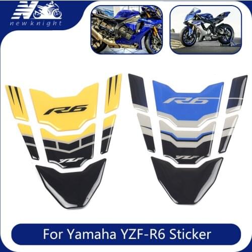 For Yamaha YZFR6 YZF-R6 YZF600 Motorcycle 3D Waterproof Carbon Fiber Fuel Decal Gas Tank Pad Protector Fish Bone Sticker