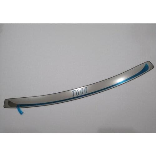 Stainless steel Protective Pad On The Rear Trunk Trim Lid Threshold rear door sill for Zotye T600 2014-2017