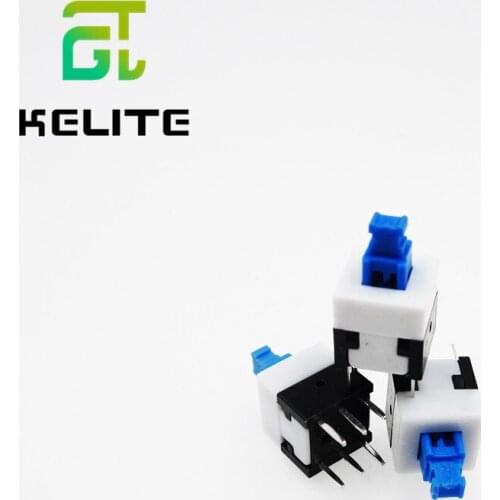 100pcs ( 8*8 self locking switch)8mm x 8mm Miniature Self-locking Switch Push Rectangle Button 6-pin,Long life use