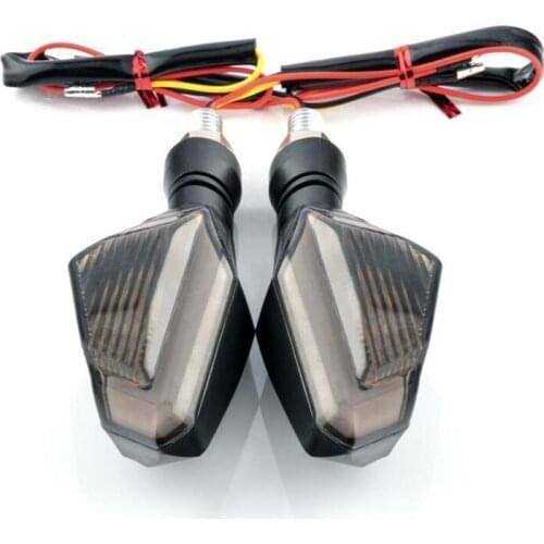 2pcs Universal LED Motorcycle Turn Signals Lights Flasher Blinker Amber Signals Daytime Lights Moto Indicator Lamps Accessories