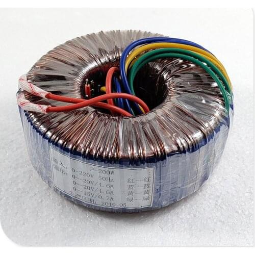 20V-0 4.6A; 20V-0 4.6A; 15V-0 0.7A 200W pure copper toroidal transformer, suitable for PASS LM4766 1969 power amplifier