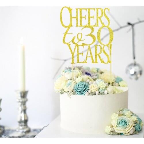 21th 30th 40th 50th 60th Years Digital Wedding Anniversary Cake Decoration Cupcake Toppers