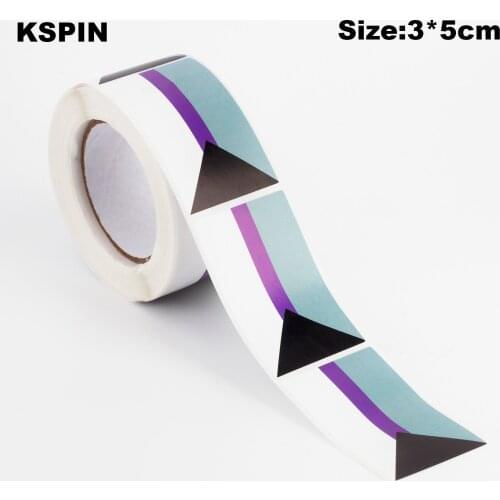 500PCS Stickers 3*5CM Demisexual Pride Paper Sticker Label Packaging Seals Crafts Favor Tag Toppers Labels