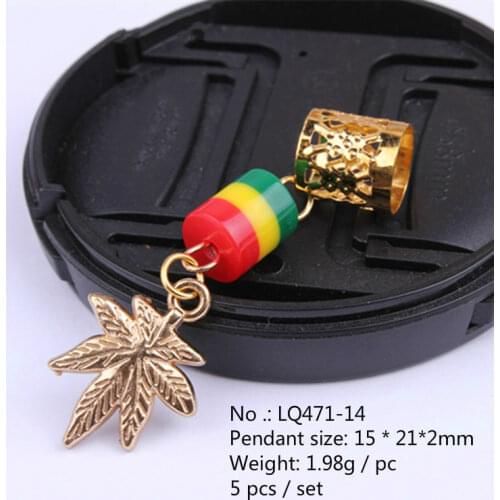 5pcs Wig Jewelry Reggae Braided Hair Ring Spring Ring Alloy Cross Pendant Headdress Hair Accessories for Dreads Dreadlock Beads