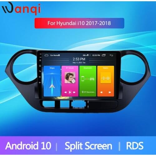 Android10 GPS 9inch Car Radio Stereo For 2013 2014-2018 Hyundai i10 Split Screen PIP RDS Muiltimedia Player Mirror Link no dvd
