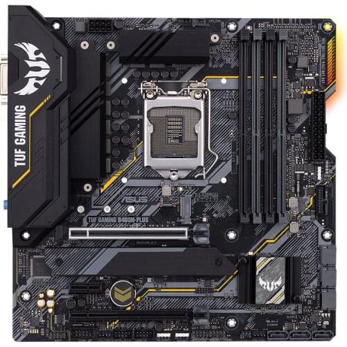 Used,ASUS TUF GAMING B460M-PLUS mATX Intel B460 DDR4 WiFi 6, SATA 6 Gbps, USB 3.2 Gen 1 128G LGA 1200 CPU Motherboard