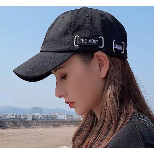Hip Hop Label Letter Baseball Cap For Women Summer Embroidery Multiple Color Cap Retro Simple Unisex Adjustable Cap 2021 Fashion