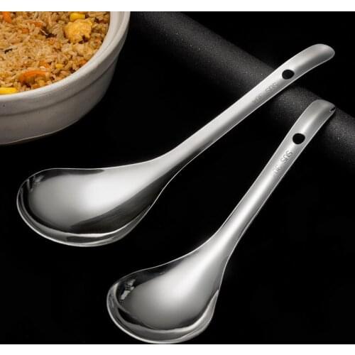 304 Stainless Steel Large Rice Spoon Multipurpose Kitchen Long Handle Spoon For Serving Cooking Utensil Kitchen Tool