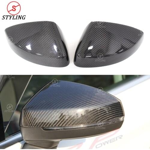 RS3 Dry Carbon mirror cover For Audi A3 S3 Rear Side View Mirror Cover Without With Lane Assist 2014 2015 2016 2017 2018 2019