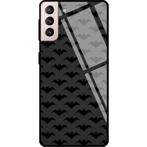 Black Bats Dark Occult Goth Horror Tempered Glass Case For Samsung Galaxy S21 Ultra S20 FE S8 S9 S10 Note 10 Plus Note 20