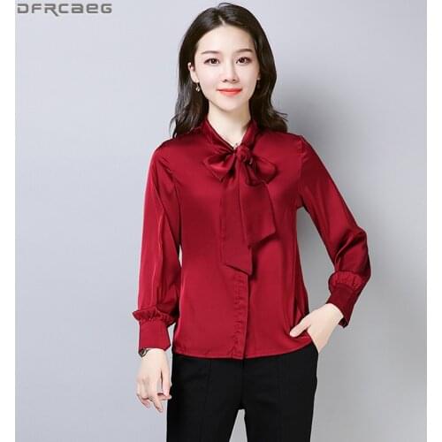 Женские атласные рубашки DFRCAEG China At AliExpress