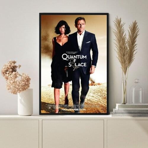 James Bond, Quantum of solace Movie Poster Classic Vintage Hot Sale Canvas Art Poster Wall Painting Home Decoration (No Frame)