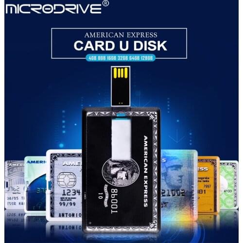 New 32gb 64gb 128gb usb 2.0 flash drive Bank Credit VIP Flash Card memory stick 4gb 8b 16gb U Disk pendrive for American Express