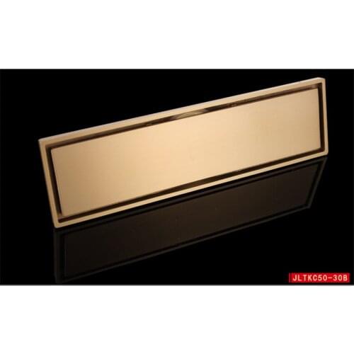 JLTKC50-30BRHFG Shower Drains 30*8.3cm Rectangular Anti-odor Waste Water Drain Floor Drain Bathroom Water Shower Drain Strainer