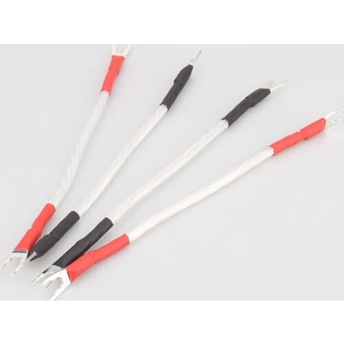 Free shipping Hi-End Hifi audio Silver Plated bridge cable Jumper Cable hifi speaker Jumper speaker cable audio jumper cable