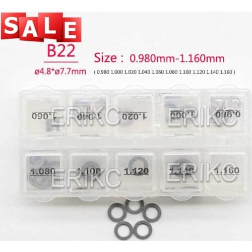 50Pcs/Lot B22 0.98--1.16mm Common Rail Nozzle Calibration Washers Valve Adjust Shim Auto Parts for Bosch