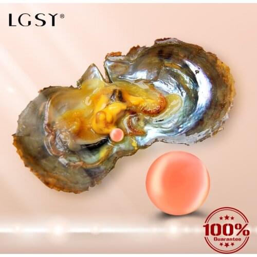 LGSY 6-7mm Seawater Akoya Pearls High Quality Natural Seawater Oyster Bead Fine Jewelry Making Jewelry Pearl Orange Color 10PCS