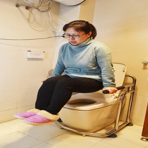 Medical Professional Toilet Anti-Skid Folding Handrail Load 100KG Stainless Steel Elderly Pregnant Women Disabled Facilities