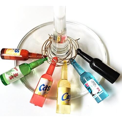 Set of 6pcs Wine Glass Marker Charms Rings Marker Christmas Party Bar Table Decorations