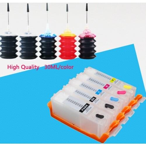 Ink refill kits for Canon PGI-570 / CLI-571 for Canon Pixma MG-5750 MG-5751 MG-5752 MG-5753 MG-6850 MG-6851 MG-6852 MG-6853