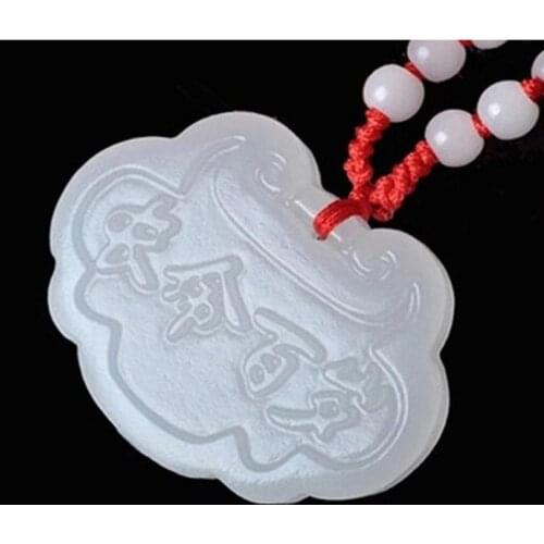Natural jade and longevity lock Pendant Bao Baosuo baby Jewelry Pendant