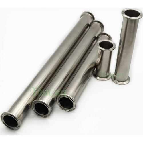 Stainless Steel 2" Pipe OD 51MM Sanitary Spool Tube Pipe Fittings Ferrule 64MM Clamp Length 4"/6"/8"/12"/18"/24"