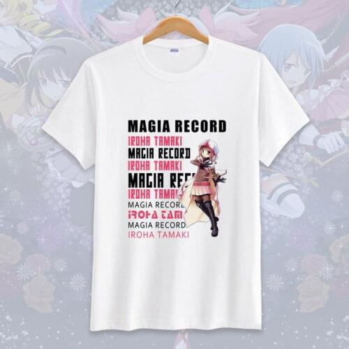 2020 New Puella Magi Madoka Magica Cosplay T Shirt Kaname Madoka Summer T-Shirt Japanese Anime Cartoon Top Tee Cosplay Costume