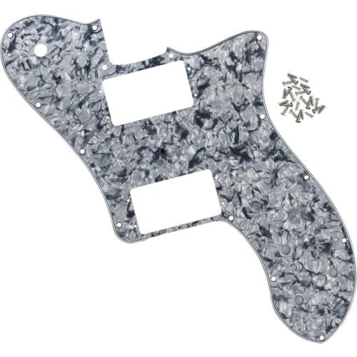 NEW Reissue Guitar Pickguard Mexican 72 Deluxe Reissue Scratch Plate Grey Pearl with Screws