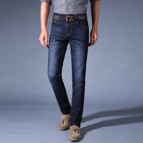 New Style Fashion Full Length Solid Skinny Jeans Men Brand Designer Clothing Denim Pants Luxury Casual Trousers Male