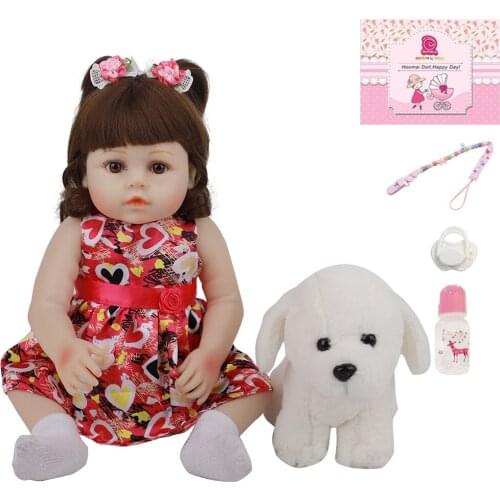Realistic Baby 18Inch Bebe Reborn Doll For Girl Pure Handmade Silicone 48CM Full Body Babies Doll Toy Kid Gifts Bedtime Playmate