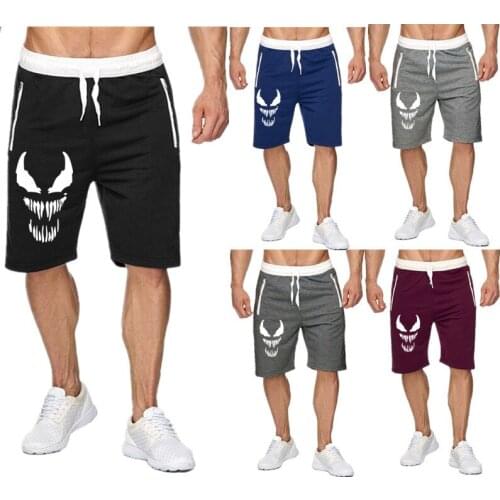 Men Hot New Hot-Selling Mans Shorts Summer Casual Fashion Shorts venom print Sweatpants Fitness Short Jogger shorts for men