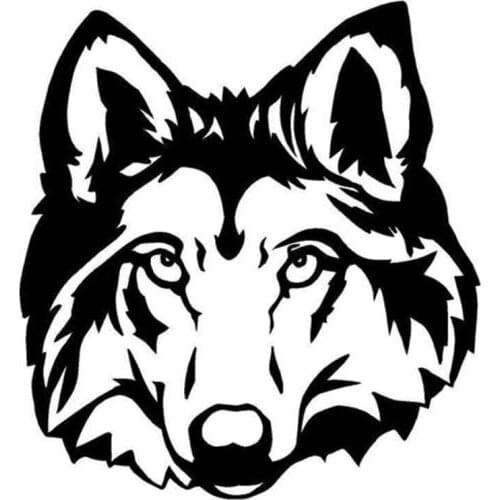 Personality Cool Wolf Head Car Door Car Stickers Wild Fashion Vinyl Car Styling Decal Accessories Apply To Car Window Laptop