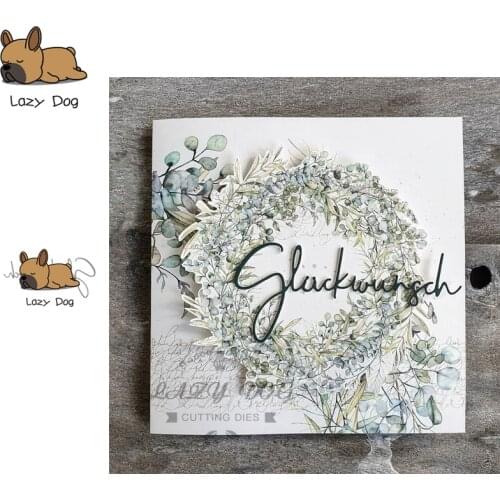 Glückwunsch German Congratulations Metal Cutting Dies Scrapbooking Stencil Craft Embossing Cuts Card Making New Dies For 2019