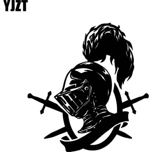 YJZT 14.5*15.3CM Symbol Royal Knight Warrior Soldier Decal Black/Silver Covering The Body Car Sticker Vinyl C20-1775