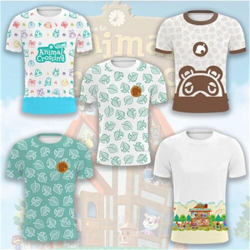 Animal Crossing T shirt Tom Nook Cosplay Summer Beach Men Women Short Sleeve Tops t-shirt Party Costume