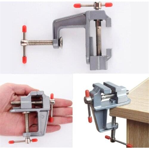 1 PC New 3.5 Inch Aluminum Small Jewelers Hobby Clamp On Table Bench Vise Mini Tool Vice P0.05