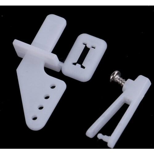 10 sets Medium Lock On Nylon Control Horn and Clevis 21mm set Rudder Servo ailerons elevators For RC fixed wing airplane