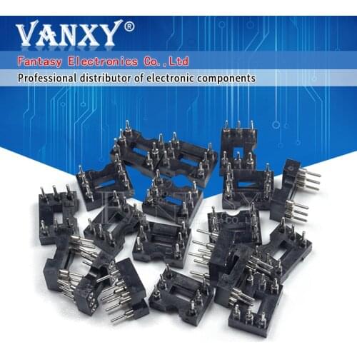 20pcs DIP-6 Round Hole 6 Pins 2.54MM DIP DIP6 IC Sockets Adaptor Solder Type IC Connector